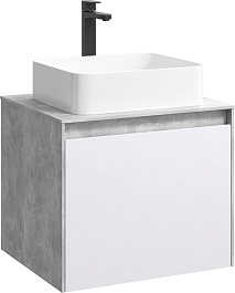 Aqwella Комплект мебели Mobi 60 бетон светлый/белый – фотография-6